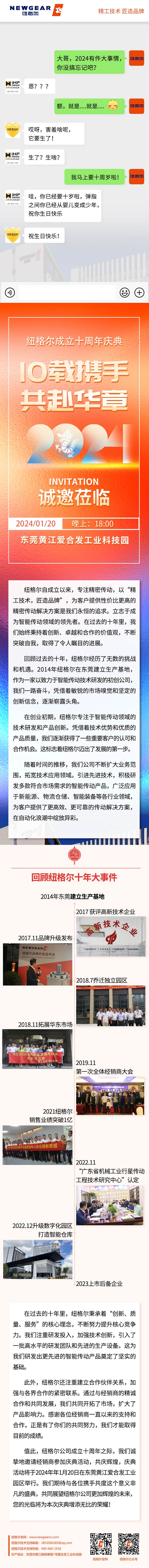 紐格爾：邀請您參加十周年慶典，1月20日不見不散！
