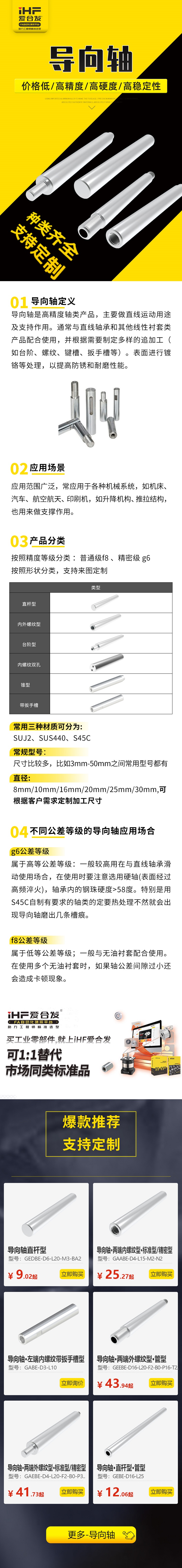 帶你30秒了解導(dǎo)向軸的產(chǎn)品分類，支持定制！